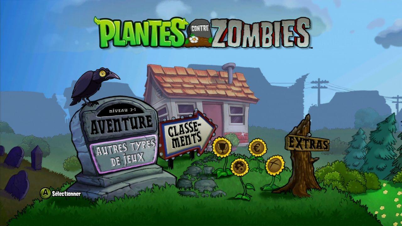 Plants vs. Zombies: Garden Warfare title screen for Xbox 360